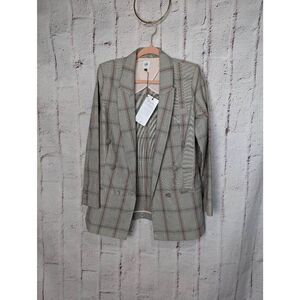 CAbi Gray Plaid Blazer